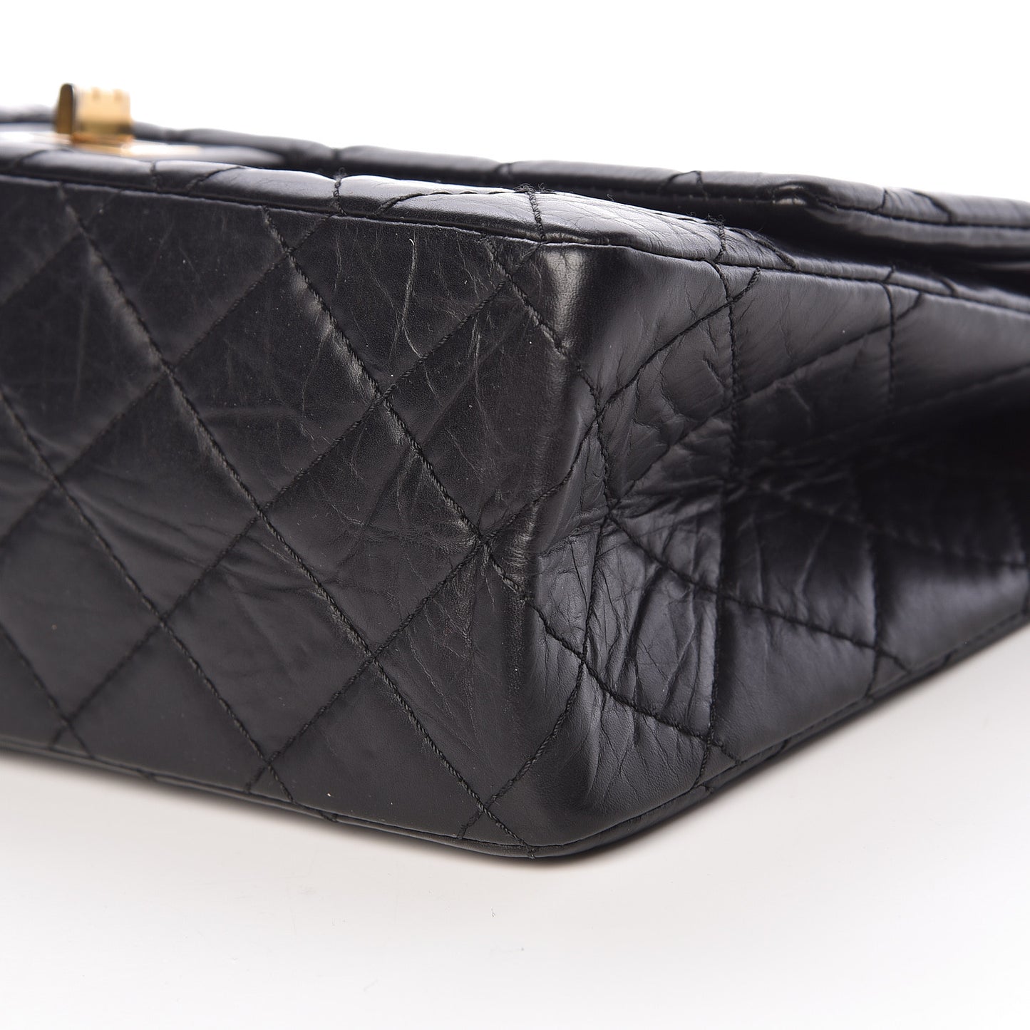 Aged Calfskin Quilted 2.55 Reissue 226 Flap Black