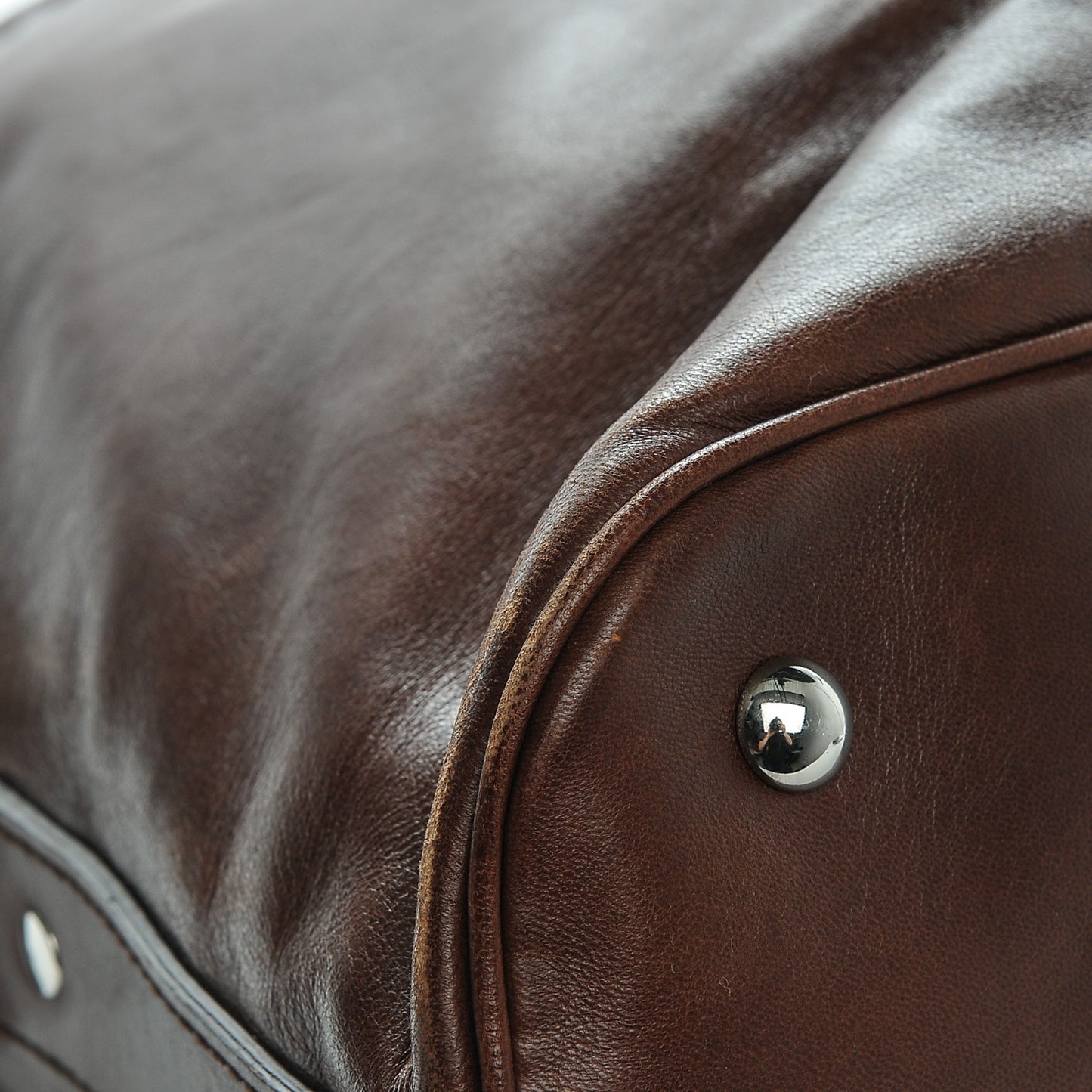 Calfskin Oversized Muse Dark Brown