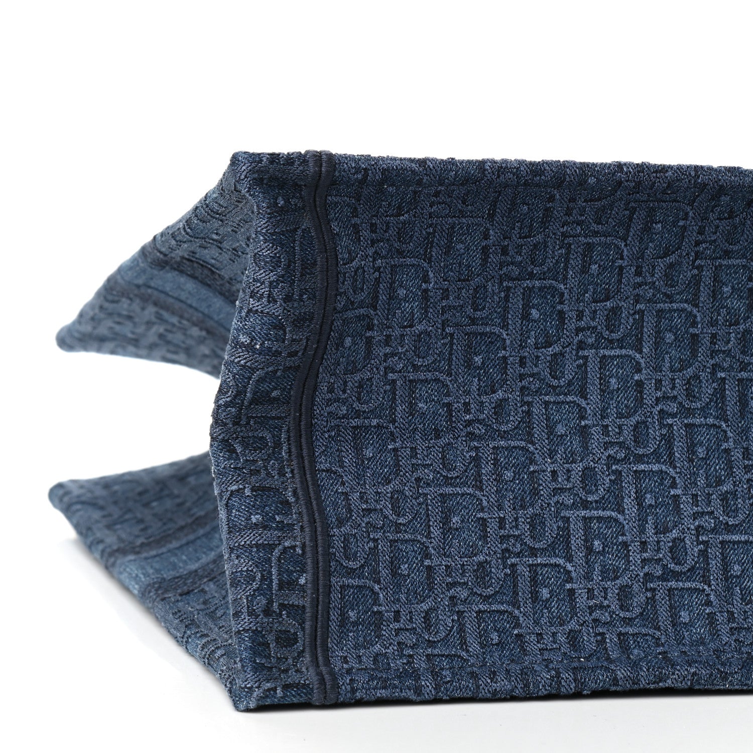 Christian Dior Oblique Denim Book Tote Denim Blue 7 of 8
