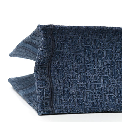Christian Dior Oblique Denim Book Tote Denim Blue 7 of 8