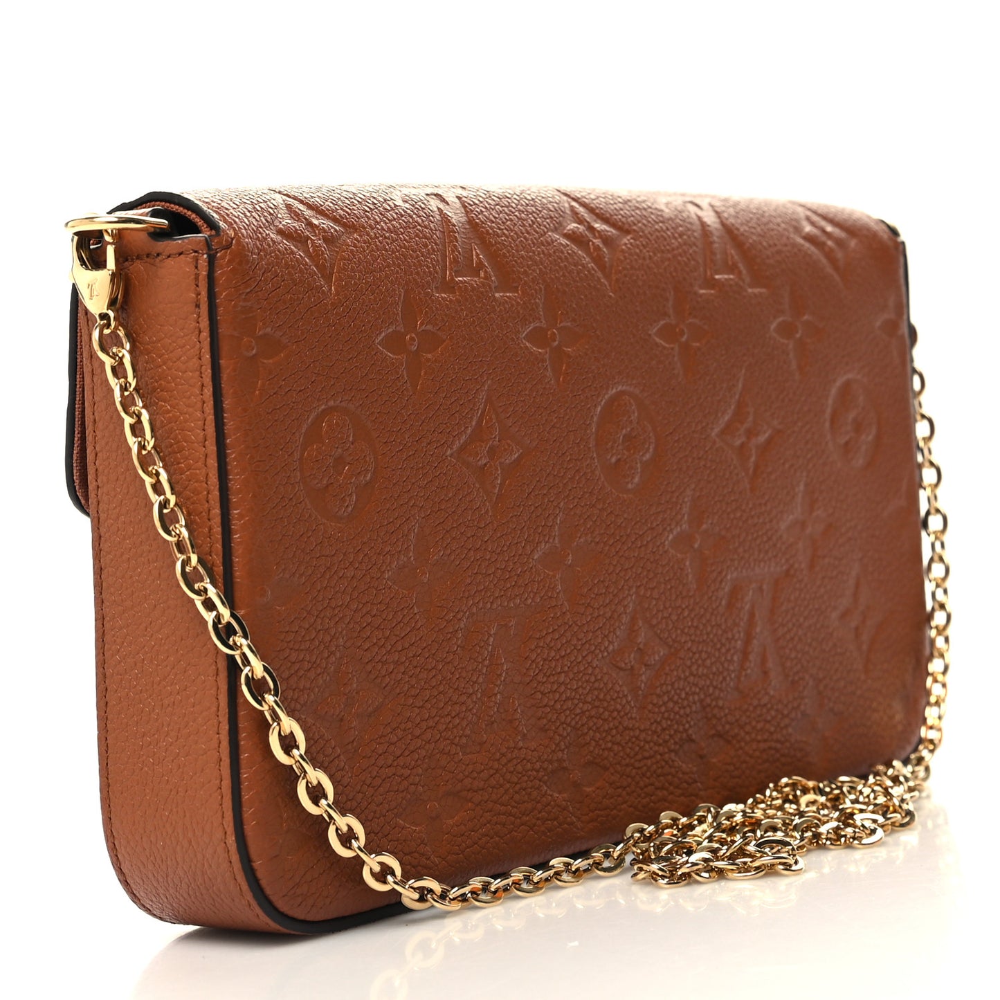 Empreinte Pochette Felicie Chain Wallet Cognac