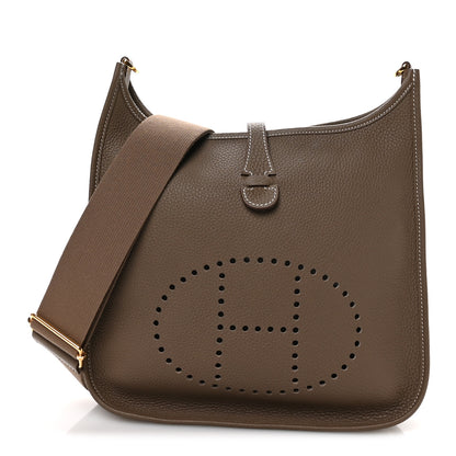 Hermes Taurillon Clemence EVELYNE III PM Etoupe 1 of 11