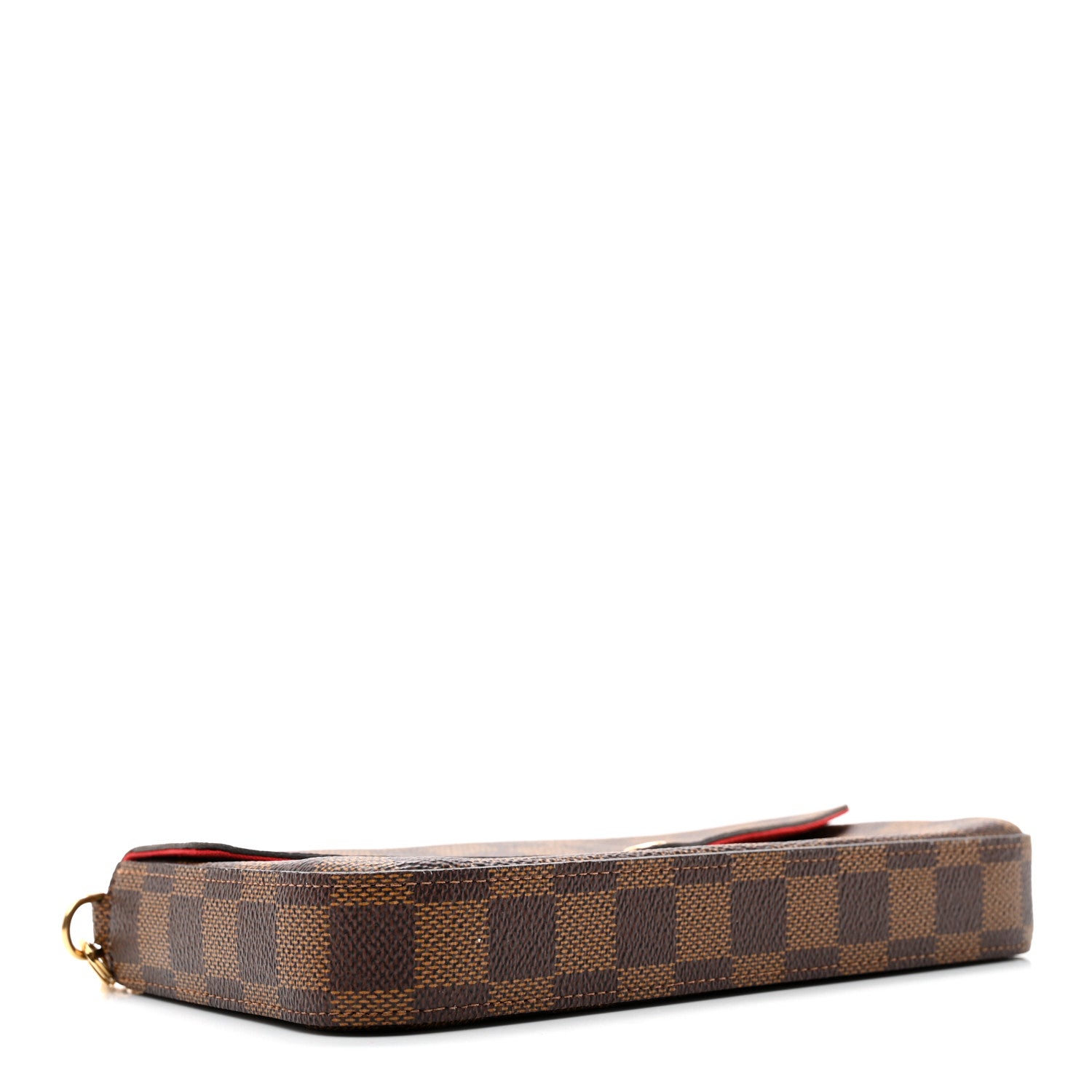 Louis Vuitton Damier Ebene Pochette Felicie Chain Wallet 4 of 12