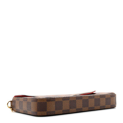 Louis Vuitton Damier Ebene Pochette Felicie Chain Wallet 4 of 12