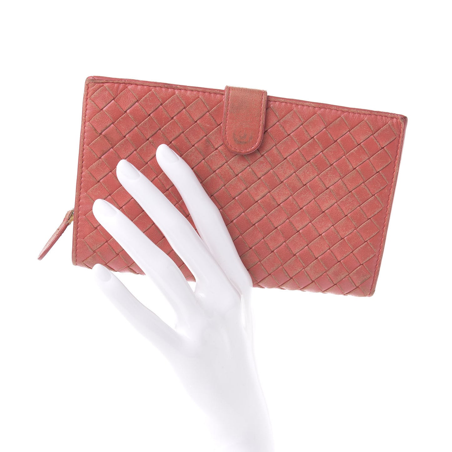 Nappa Intrecciato Continental Wallet Magma
