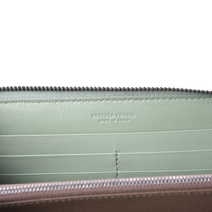 Bottega Veneta Nappa Intrecciato Zip Around Wallet Light Green 6 of 10
