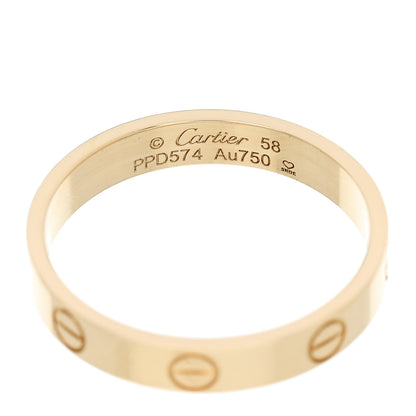 Cartier 18K Yellow Gold 3.5mm LOVE Wedding Band Ring 58 8.5 4 of 5