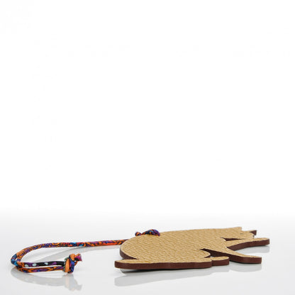 Hermes Togo Grain d'H Petit H Cat Bag Charm GM 3 of 5