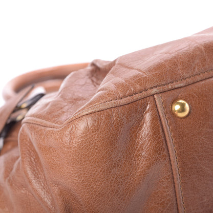 Miu Miu Vitello Lux Mini Bow Bag Brown 9 of 14