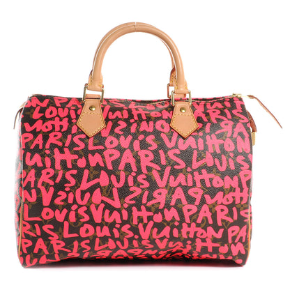 Louis Vuitton Monogram Graffiti Speedy 30 Fuchsia 1 of 7