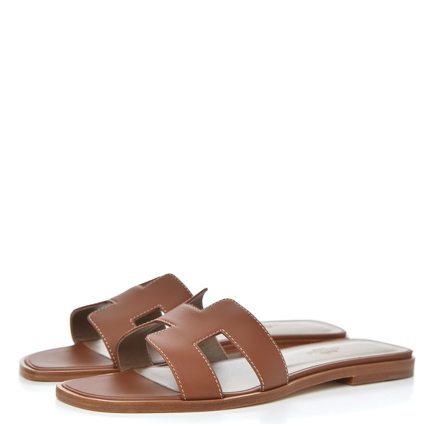Box Calfskin Oran Sandals 38 Gold