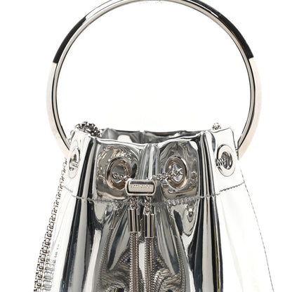 Jimmy Choo Metallic Patent Bon Bon Bag Silver 7 of 9