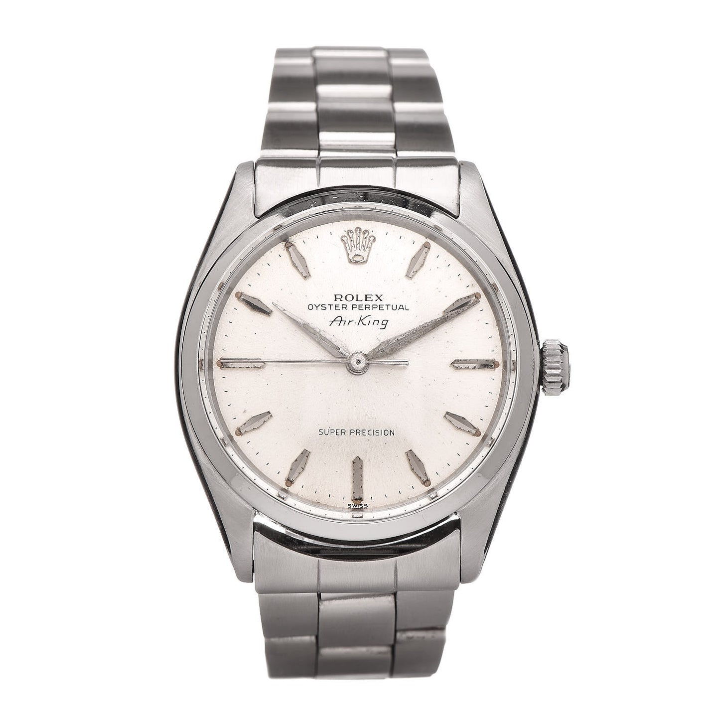 Stainless Steel 34mm Oyster Perpetual Air-King Super Precision Watch Silver 5500
