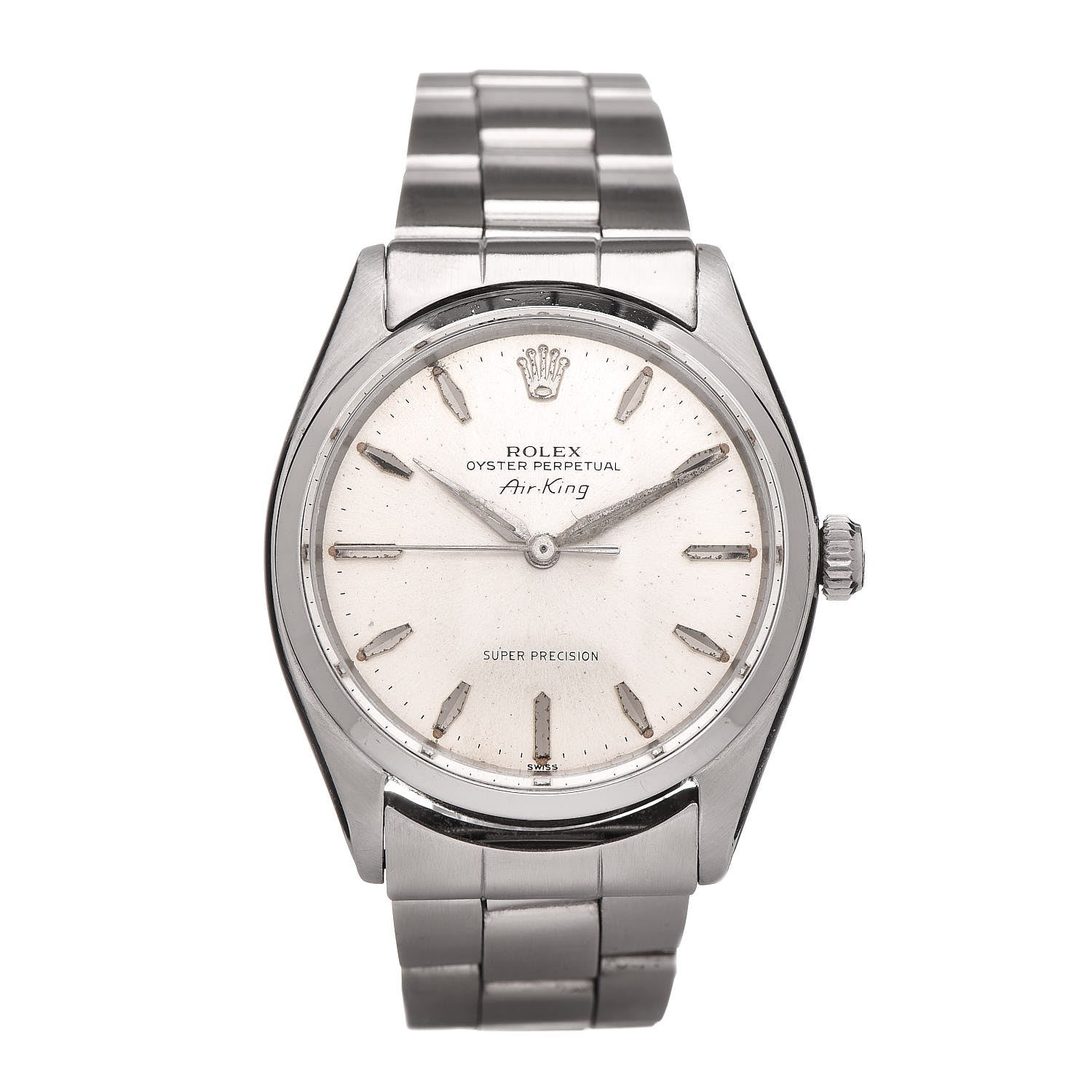 Rolex Stainless Steel 34mm Oyster Perpetual Air-King Super Precision Watch Silver 5500 1 of 6