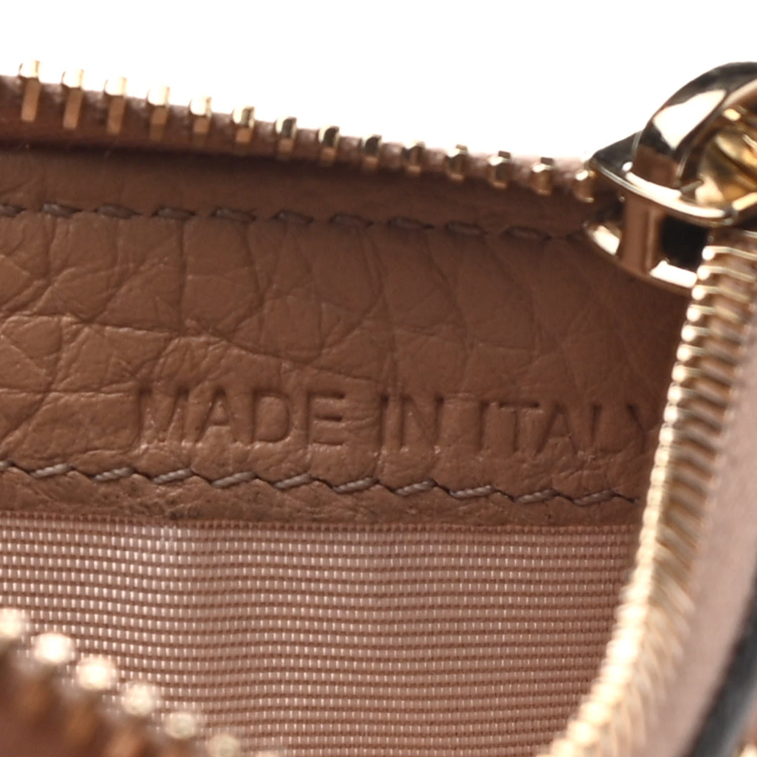 Valentino Garavani Pebbled Calfskin Rockstud Coin Case Card Holder Rose Cannelle 7 of 8