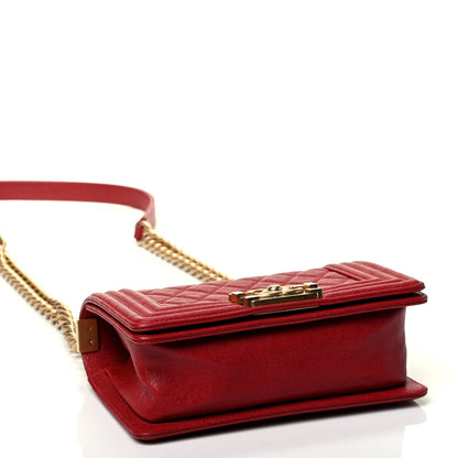 Chanel Caviar Quilted Small Boy Flap Red 3 of 4