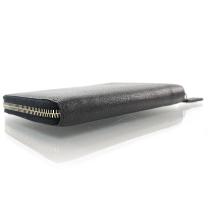 Saint Laurent Textured Zip Around Wallet Black 4 of 7