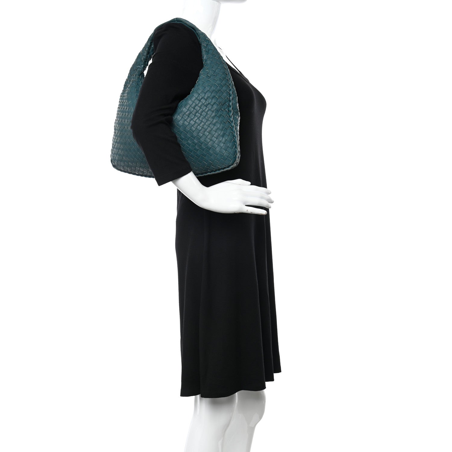 Bottega Veneta Nappa Intrecciato Large Veneta Hobo Teal 2 of 13