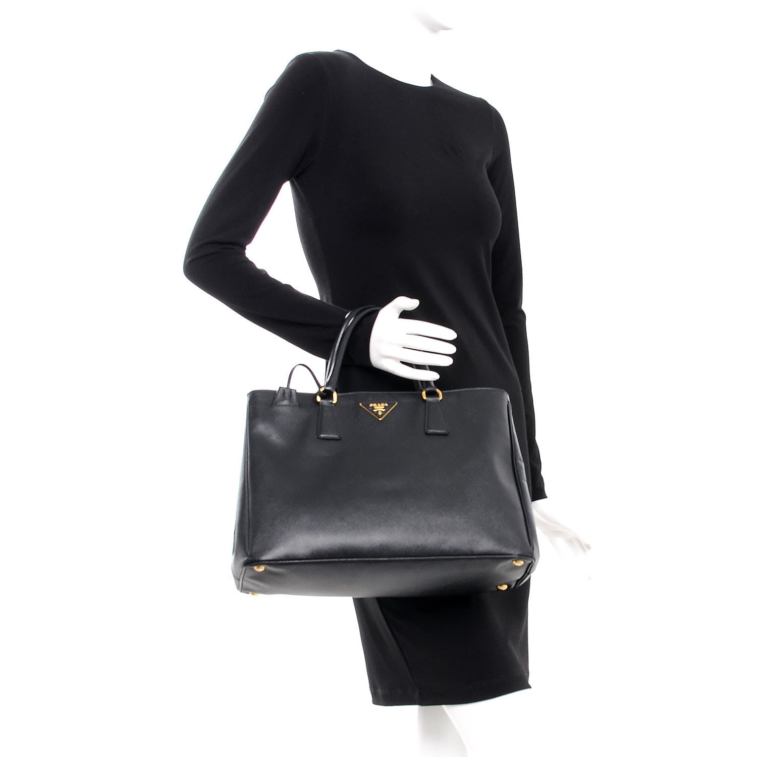 Prada Saffiano Lux Tote Nero Black 2 of 7