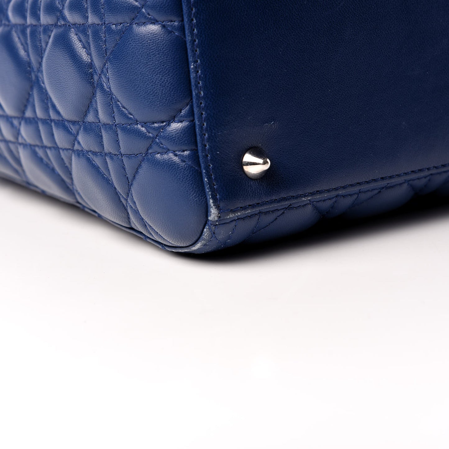 Lambskin Cannage Medium Lady Dior Navy