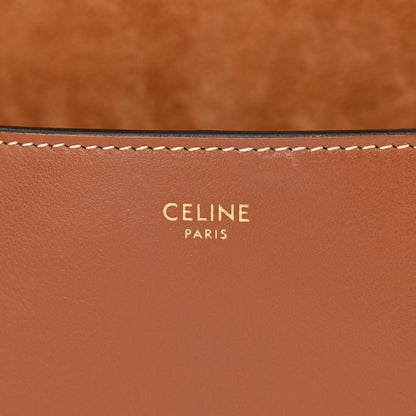Celine Smooth Calfskin Cuir Triomphe Folco Crossbody Bag Tan 6 of 13