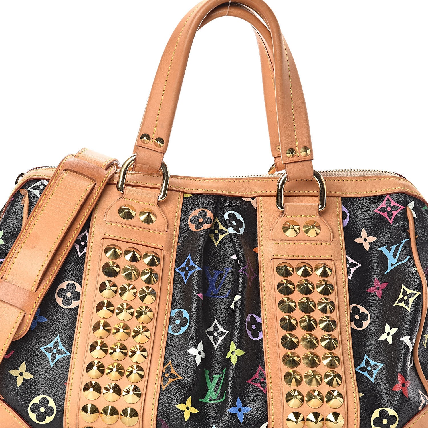 Louis Vuitton Monogram Multicolor Courtney MM Black 7 of 9