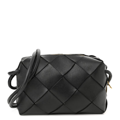Bottega Veneta Lambskin Maxi Intrecciato Small Cassette Camera Bag Black 1 of 9