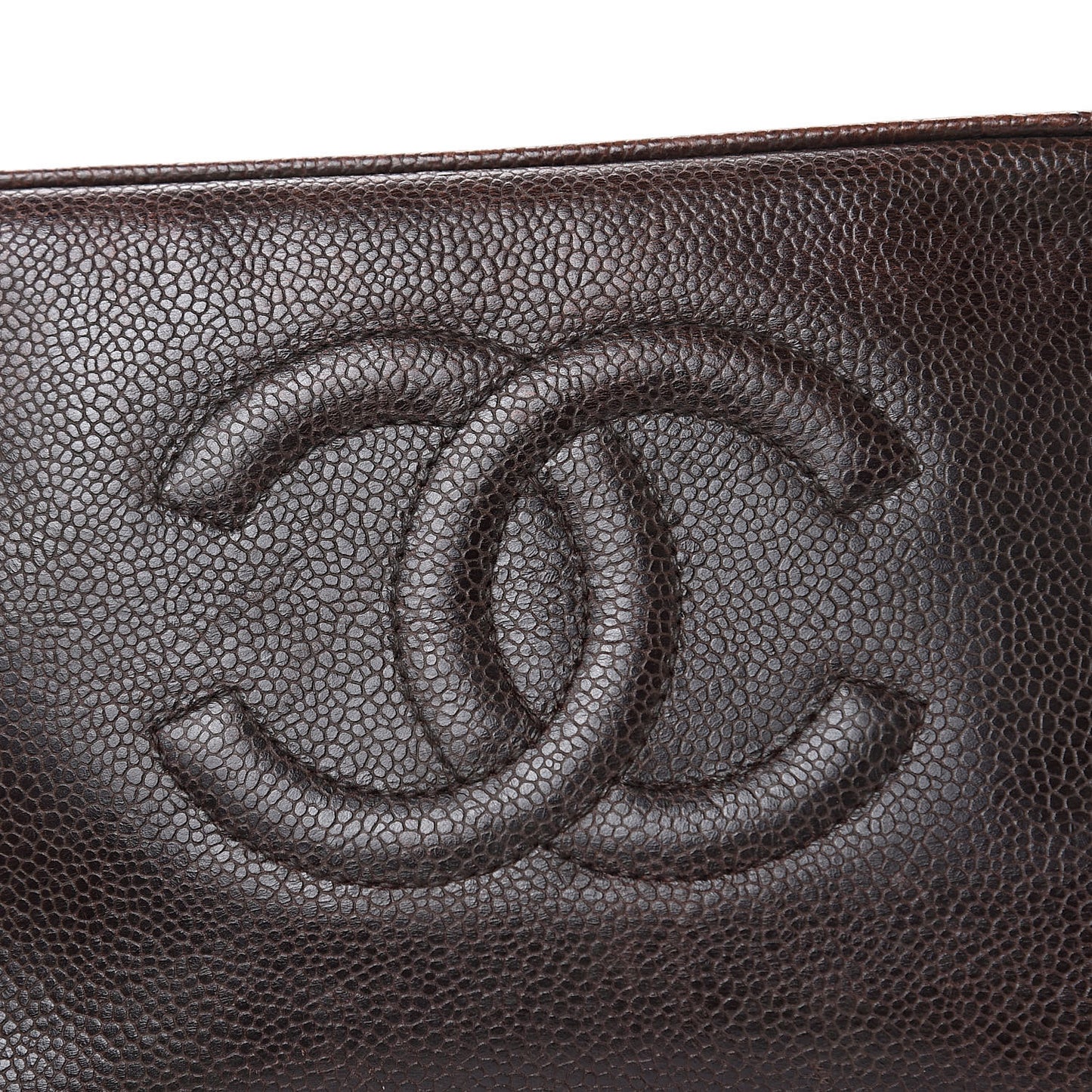 Caviar Timeless CC Cosmetic Pouch Bag Brown