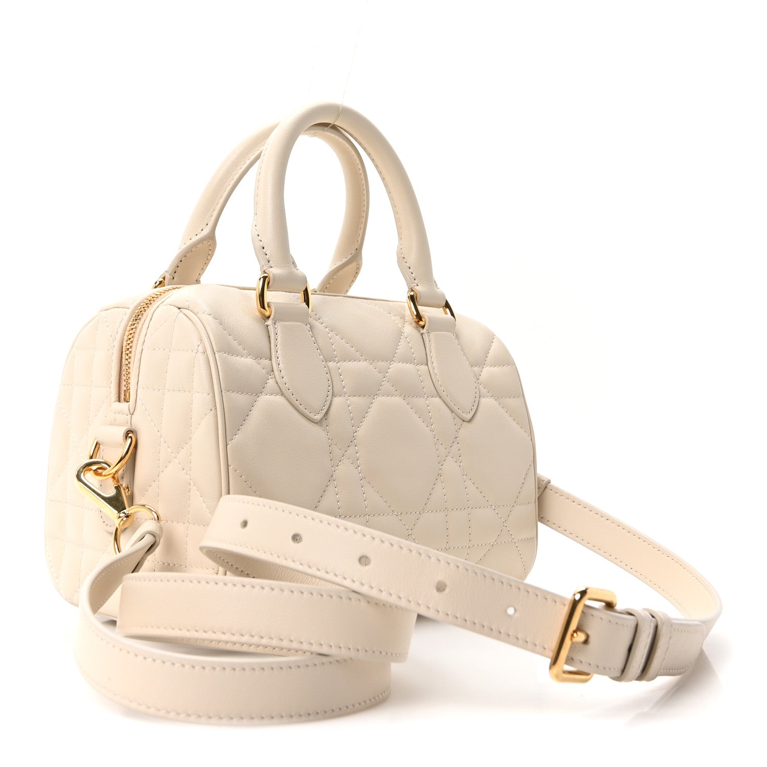 Christian Dior Calfskin Macrocannage Groove 20 Bag Dusty Ivory 2 of 10