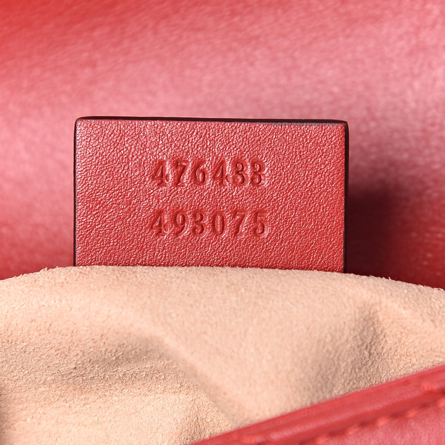 Calfskin Matelasse Super Mini GG Marmont Shoulder Bag Hibiscus Red