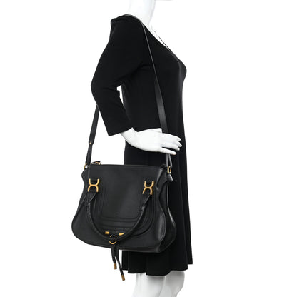 Chloe Calfskin Medium Marcie Satchel Black 2 of 9