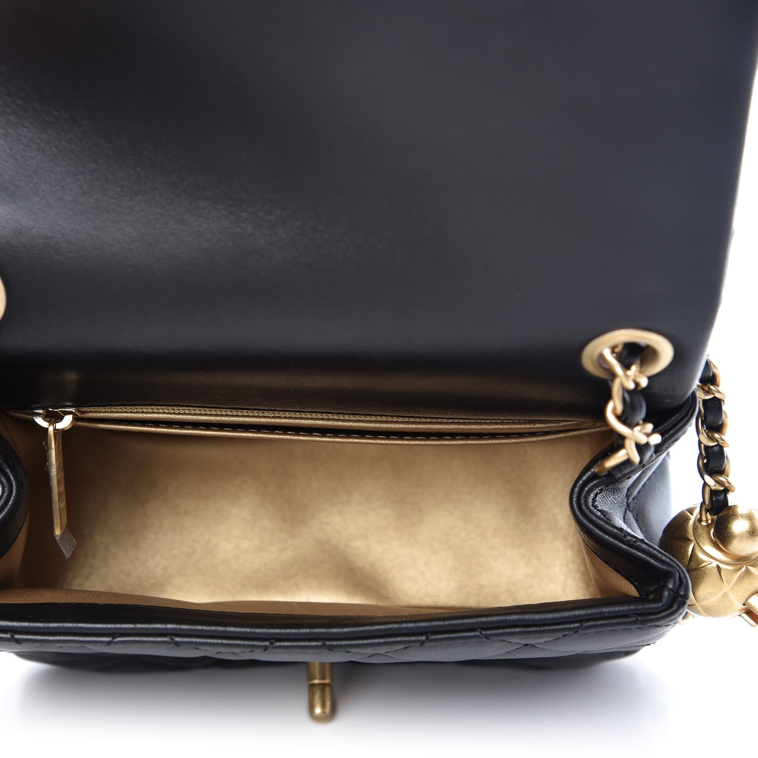 Chanel Lambskin Quilted Mini Pearl Crush Flap Black 5 of 10