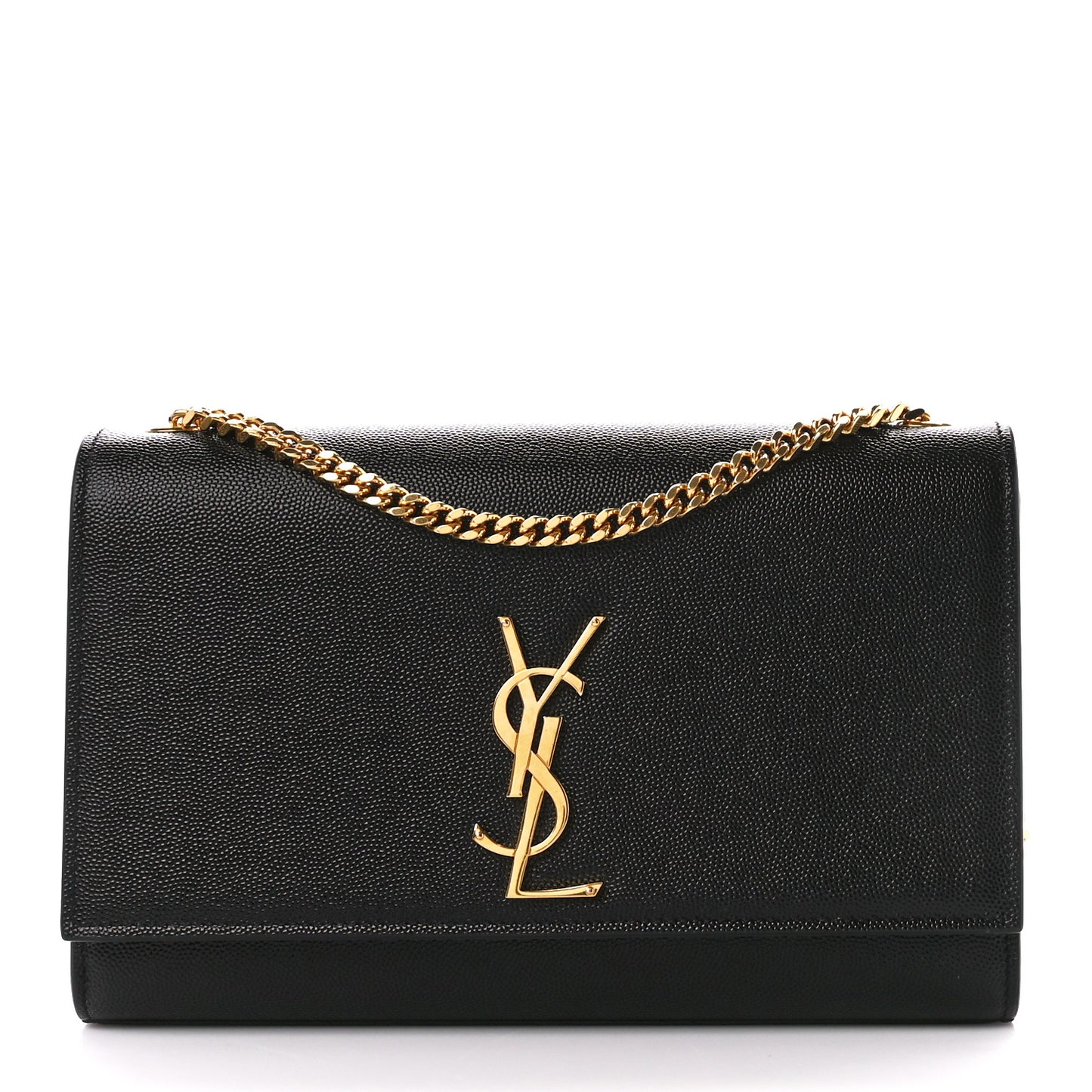 Grain De Poudre Medium Classic Monogram Kate Satchel Black