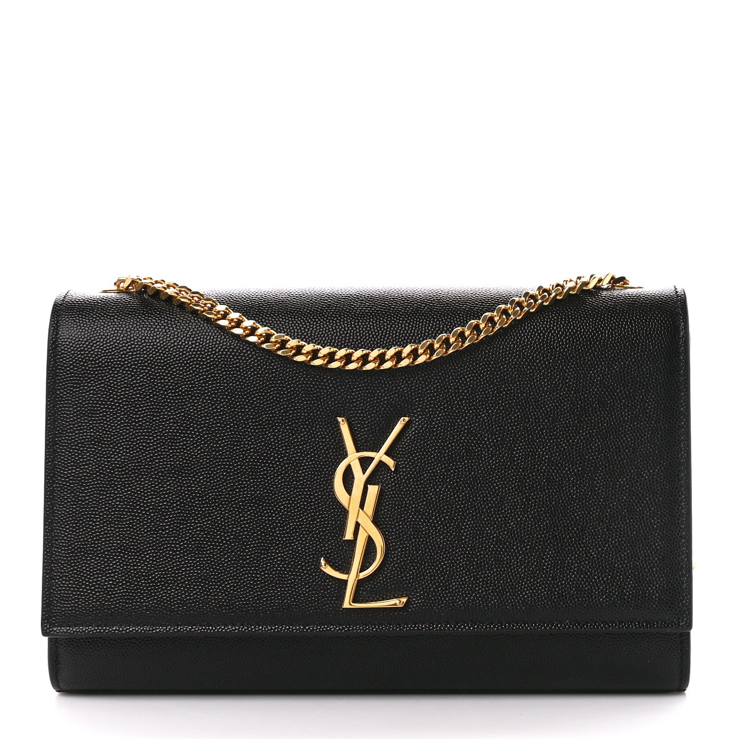 Saint Laurent Grain De Poudre Medium Classic Monogram Kate Satchel Black 1 of 12