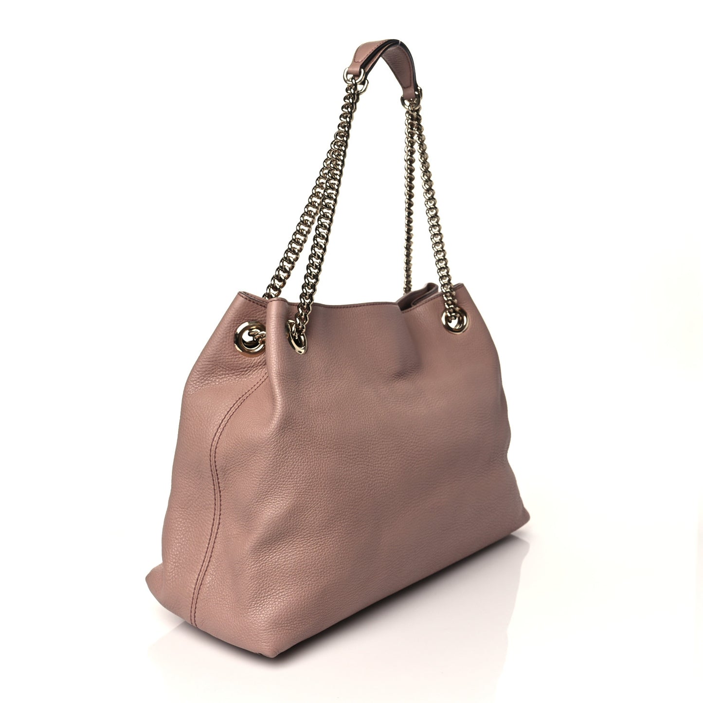Pebbled Calfskin Medium Soho Chain Shoulder Bag Dark Cipria