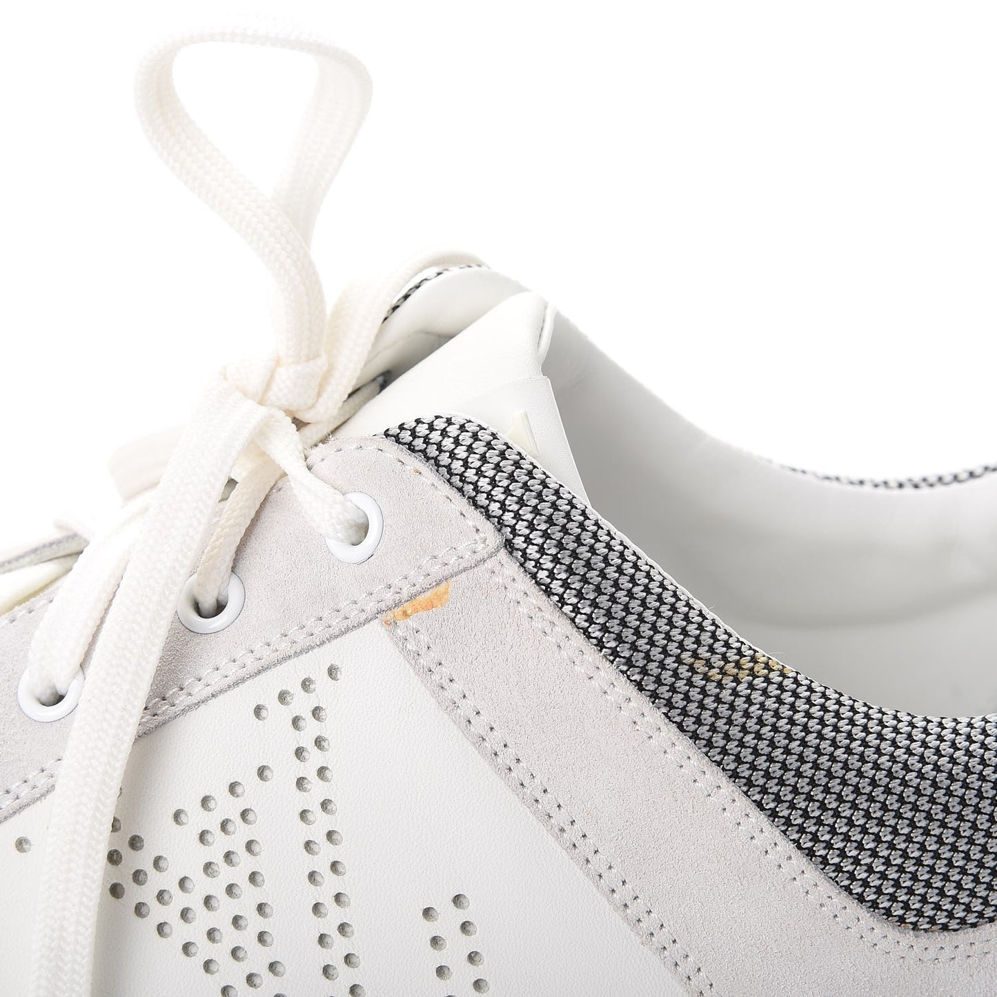 Mens Suede Calfskin Dream On Low Top Sneakers 11 White