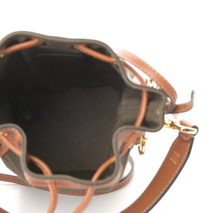 Fendi Canvas Vitello King F is Fendi FF Embroidered Mini Mon Tresor Bucket Bag Amazzonia Cuoio 5 of 10