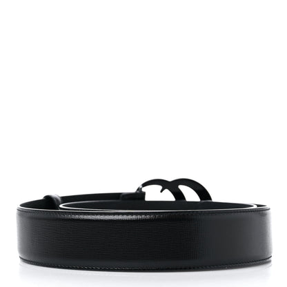 Gucci Azalea Calfskin Enamel Monochrome Double G 40mm Belt 90 36 Black 2 of 4