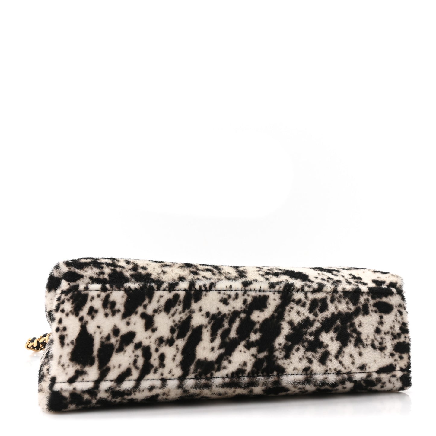 Pony Hair Printed Chic Lady Small Shopping Tote White Black