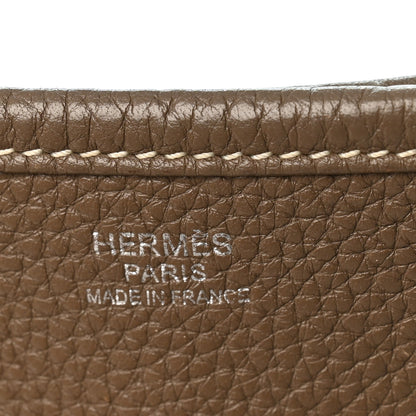 Hermes Taurillon Clemence EVELYNE III PM Etoupe 6 of 12