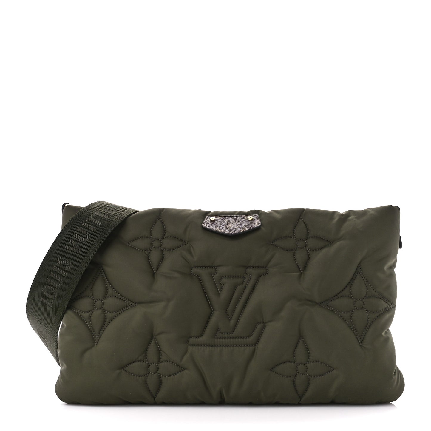 Econyl Monogram Pillow Maxi Multi Pochette Accessories Kaki