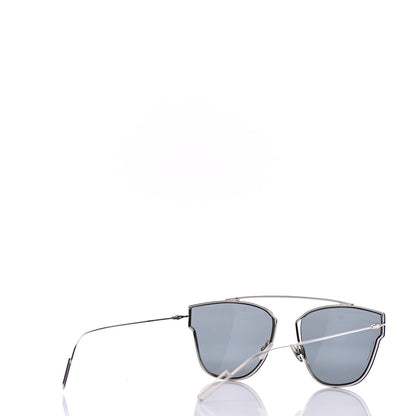 Christian Dior HOMME Metal Mirrored Geometric Sunglasses Palladium 4 of 9