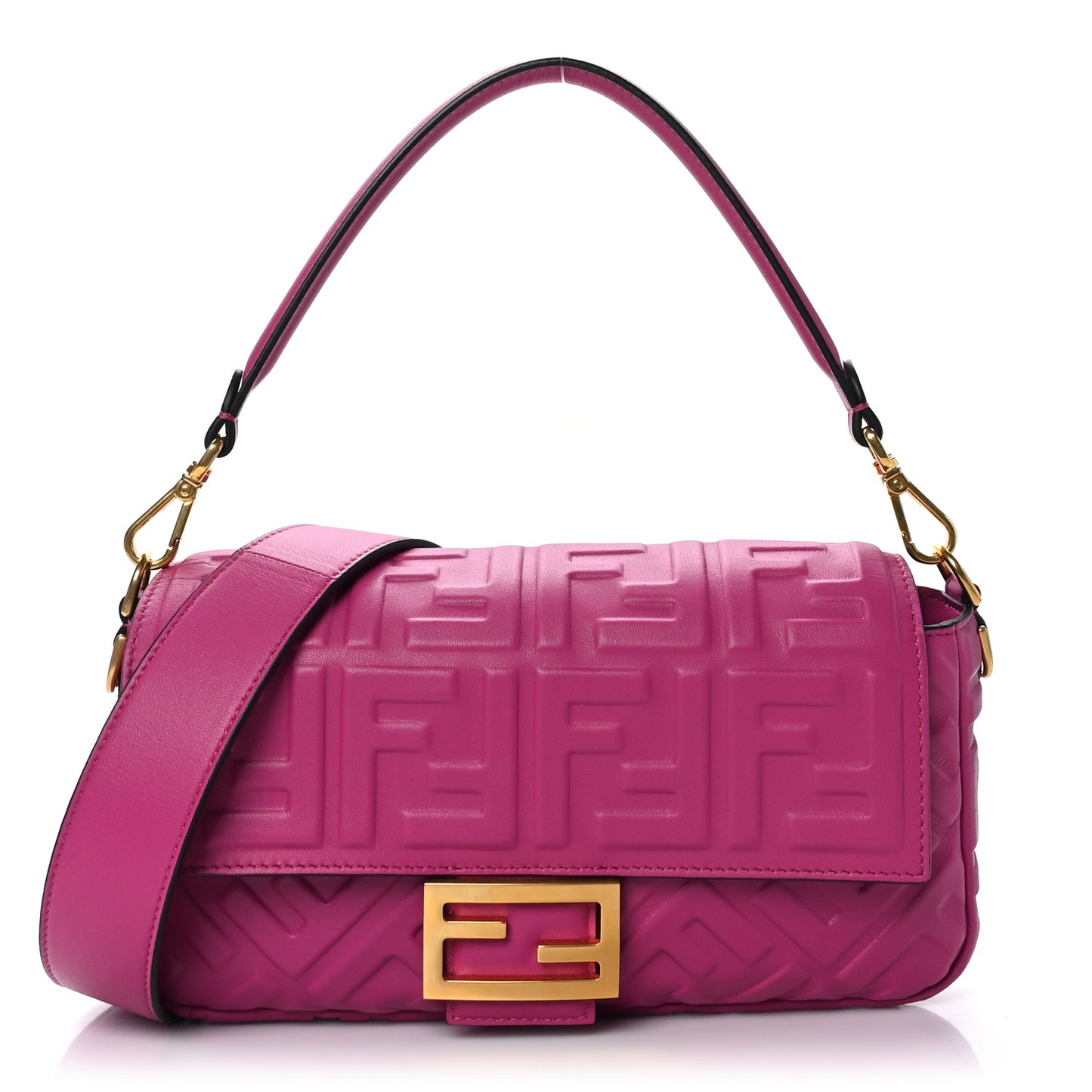 Nappa FF 1974 Embossed Baguette Ciclamino Pilar