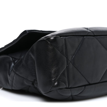 Chanel Goatskin Quilted Large Chanel 19 Flap Black 9 of 10