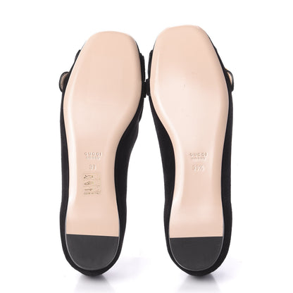Gucci Suede GG Marmont Fringe Flats 39 Black 5 of 8