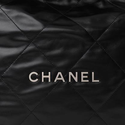 Chanel Shiny Calfskin Quilted Small Chanel 22 Black 9 of 11