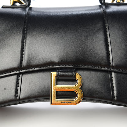 Balenciaga Shiny Box Calfskin Hourglass Top Handle Bag XS Black 14 of 14