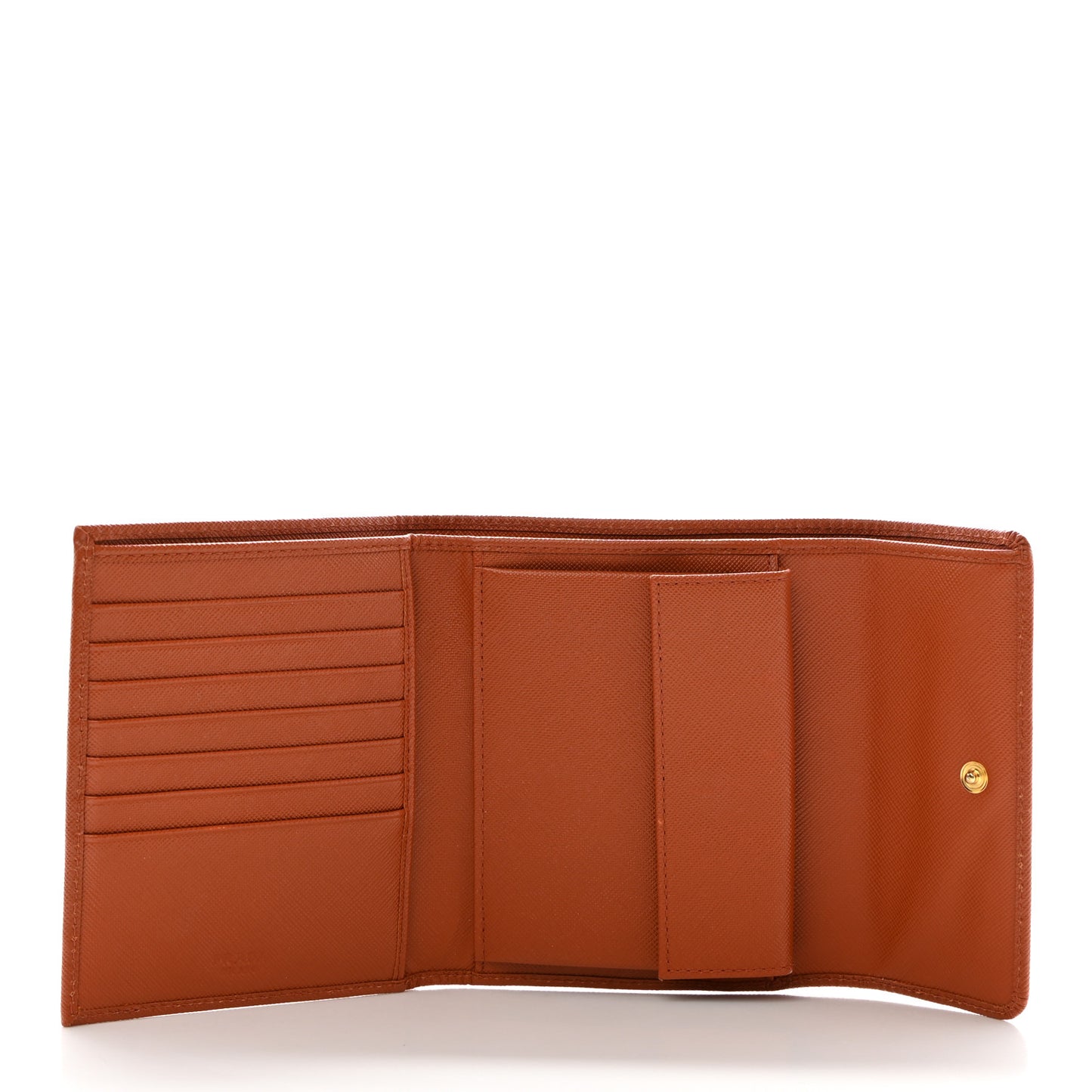 Saffiano Metal Flap Wallet Rame