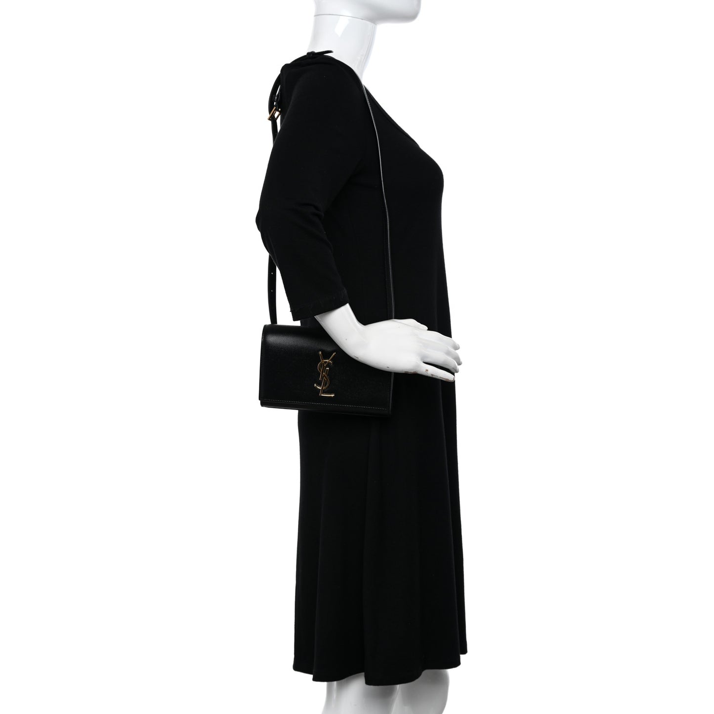 Grain De Poudre Monogram Kate Belt Bag Black