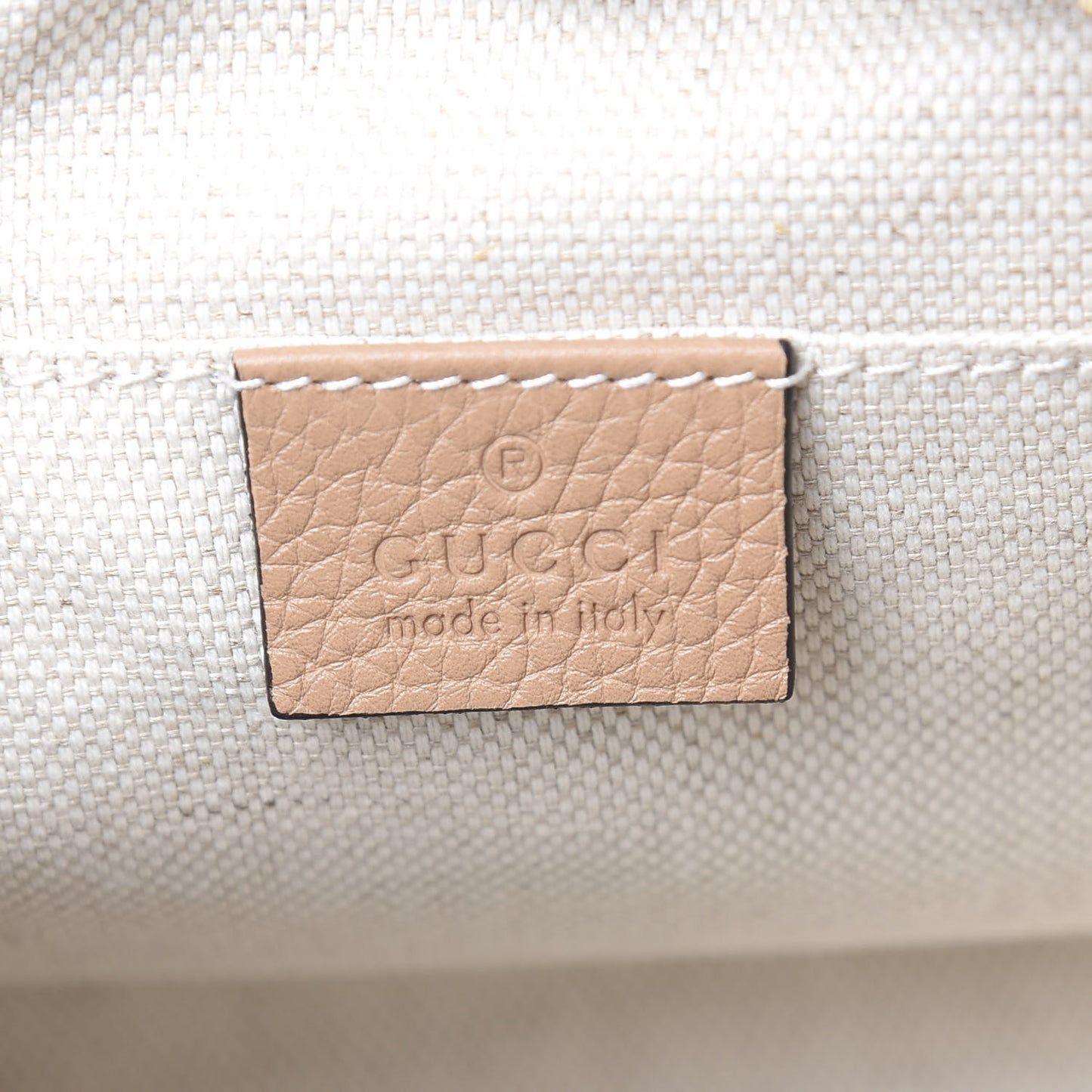 Pebbled Calfskin Small Soho Disco Bag Camelia